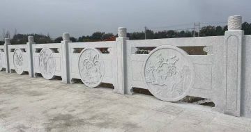 益阳芝麻白河道栏杆 石材栏杆
