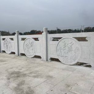 益阳芝麻白河道栏杆 石材栏杆