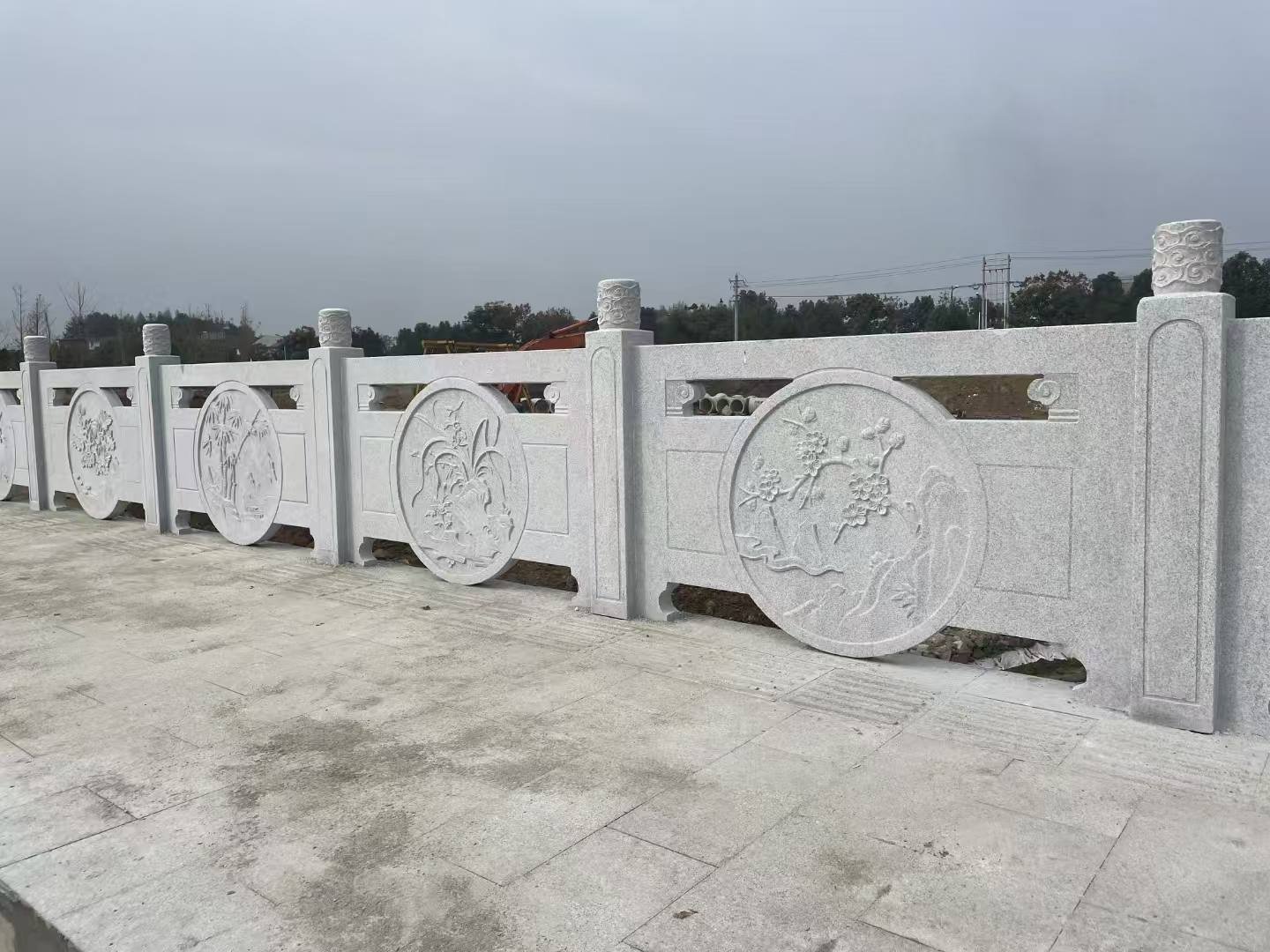 益阳芝麻白河道栏杆 石材栏杆