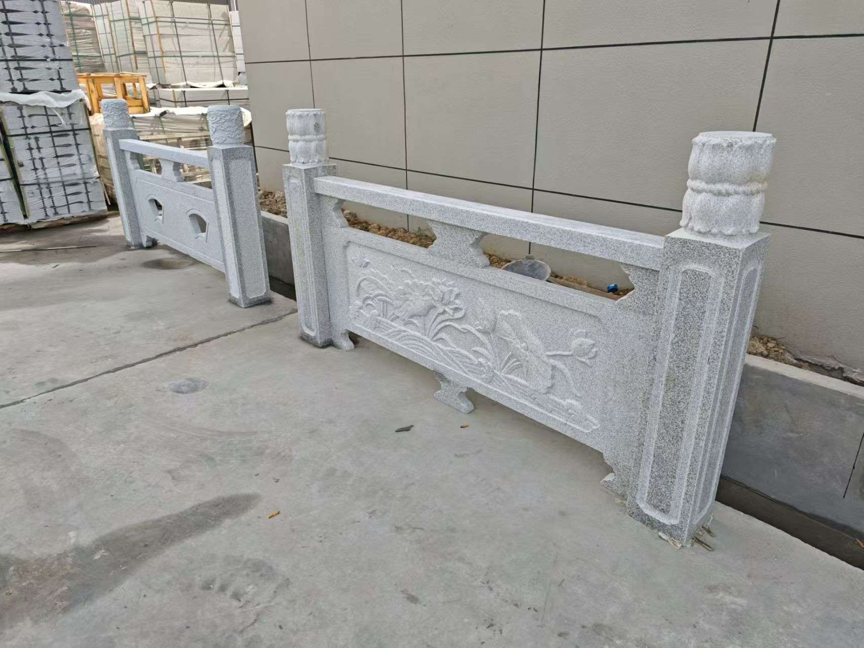 益阳芝麻白河道栏杆 石材栏杆